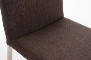 Tabouret de bar Arik FABRIC marron 52x42x102 marron Matériau acier inoxydable 6