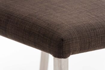 Tabouret de bar Arik FABRIC marron 52x42x102 marron Matériau acier inoxydable 7