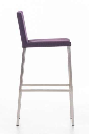 Tabouret de bar Arik FABRIC violet 52x42x102 violet Matériau acier inoxydable 3