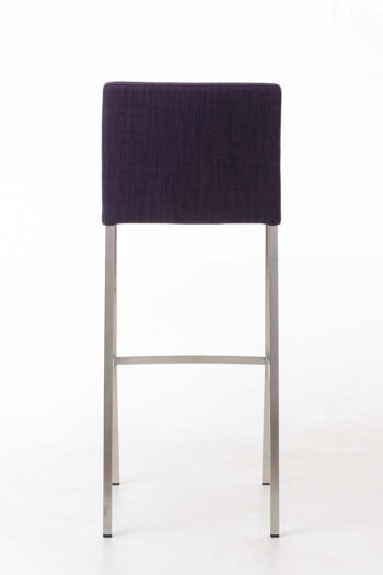 Tabouret de bar Arik FABRIC violet 52x42x102 violet Matériau acier inoxydable 4