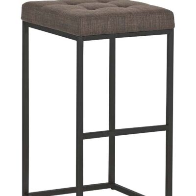 Taburete de bar Lugano B77 tejido marrón 45x41x77 marrón Material Metal negro mate