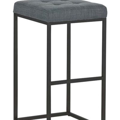 Taburete de bar Lugano B77 tejido gris oscuro 45x41x77 gris oscuro Material Metal negro mate