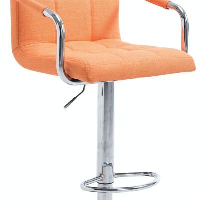 Barhocker Lucy V2 Stoff chrom orange 46x54x91 orange Material Metall