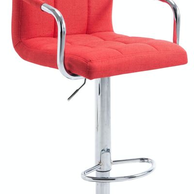 Barkruk Lucy V2 stof chroom fel rood 46x54x91 fel rood Materiaal metaal