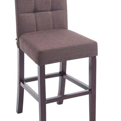 Bar stool Raphael fabric cappuccino brown 52x44x94 brown Material Wood