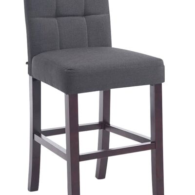 Tabouret de bar Raphael tissu cappuccino gris foncé 52x44x94 gris foncé Matière Bois