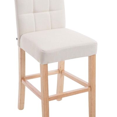 Barhocker Raphael Stoff natur creme 52x44x94 creme Material Holz