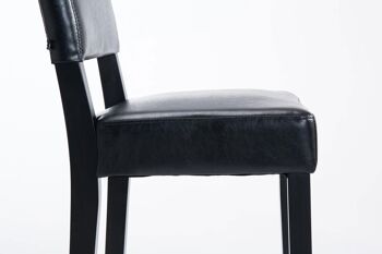 Tabouret de bar Moritz simili cuir noir noir 53x45x105 simili cuir noir Bois 6