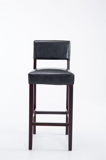 Tabouret de bar Moritz simili cuir cappuccino marron 53x45x105 simili cuir marron Bois 2