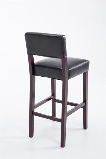 Tabouret de bar Moritz simili cuir cappuccino marron 53x45x105 simili cuir marron Bois 4