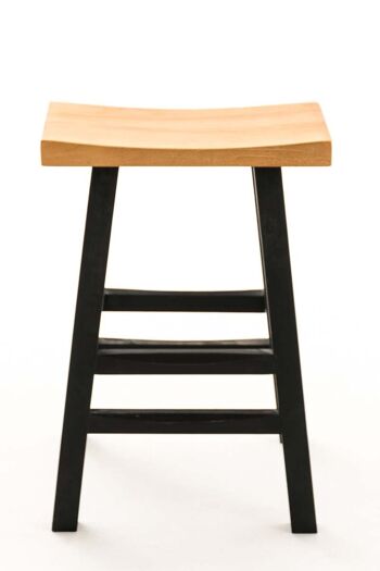 Tabouret de bar Veit brun noir 40x51x75,5 brun noir Bois Bois 2