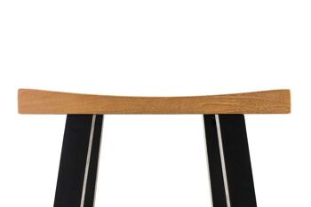 Tabouret de bar Veit brun noir 40x51x75,5 brun noir Bois Bois 6