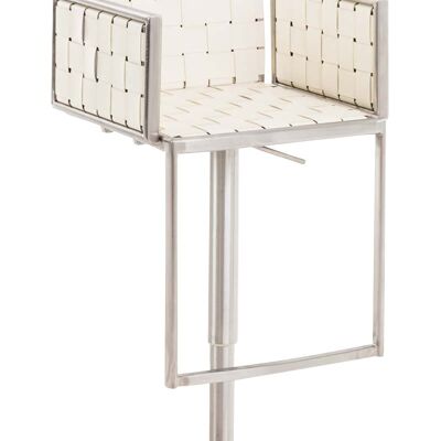 Bar stool Moscow stainless steel white 45x50x88.5 white Wood stainless steel