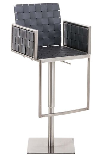 Tabouret de bar Moscow Inox Gris 45x50x88.5 Gris Bois inox 1