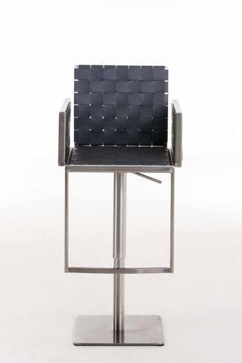 Tabouret de bar Moscow Inox Gris 45x50x88.5 Gris Bois inox 2