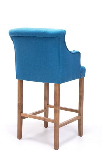 Tabouret de bar Lykso tissu antique bleu clair 60x63x114 bleu Matière Bois 4