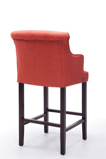 Tabouret de bar Lykso tissu marron rouge 60x63x114 rouge Matière Bois 4