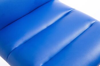 Tabouret de bar Limerick chrome bleu 50,5x41,5x84 cuir artificiel bleu métal 7