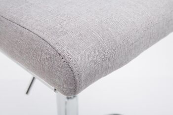 Tabouret de bar Cologne tissu gris clair 47x38,5x95 gris clair Matière Métal chromé 7