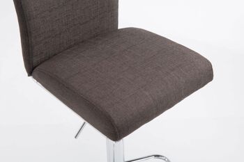 Tabouret de bar Cologne tissu gris foncé 47x38,5x95 gris foncé Matière Métal chromé 6