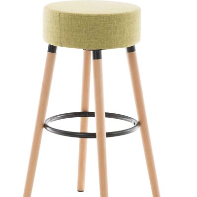 Bar stool Karl fabric natural light green 55x55x75 light green Material Wood