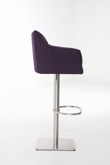 Tabouret de bar Damaso E tissu violet 45x64x88 violet Matière métal 3