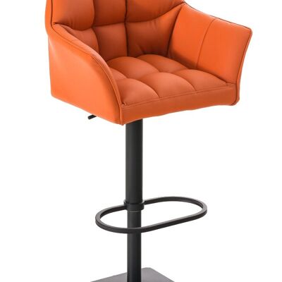 Barhocker Damaso B orange 45x64x88 orange Kunstleder Metall