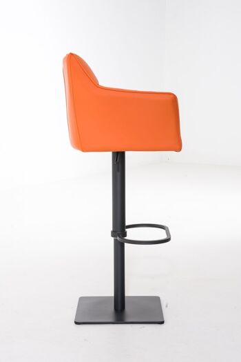 Tabouret de bar Damaso B orange 45x64x88 métal simili cuir orange 3