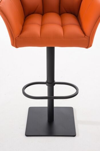 Tabouret de bar Damaso B orange 45x64x88 métal simili cuir orange 6