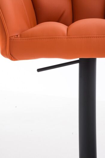 Tabouret de bar Damaso B orange 45x64x88 métal simili cuir orange 7