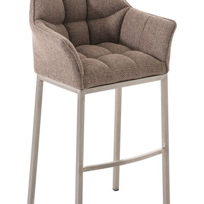 Bar stool Damaso E fabric with 4-leg frame terra brown 48x64x110 terra brown Material metal