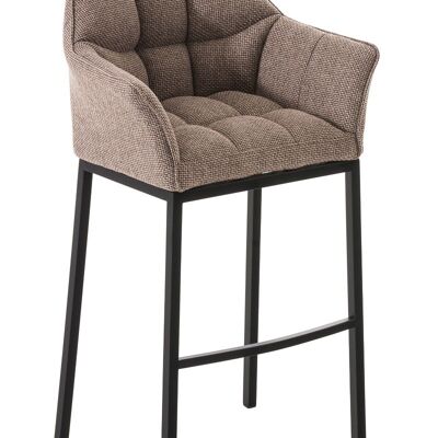 Bar stool Damaso B fabric with 4-leg frame terra brown 48x64x110 terra brown Material metal