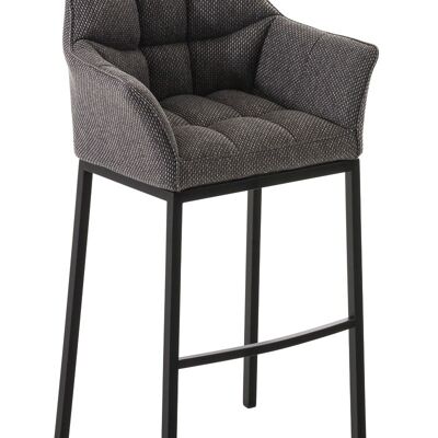Bar stool Damaso B fabric with 4-leg frame titanium gray 48x64x110 titanium gray Material metal
