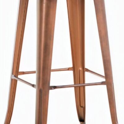 Bar stool Joshua copper 43x43x77 copper metal metal