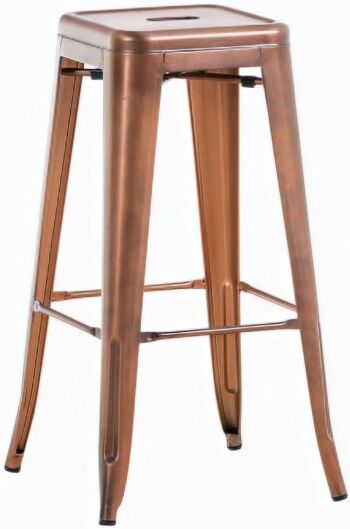 Tabouret de bar Joshua cuivre 43x43x77 métal cuivré métal 1