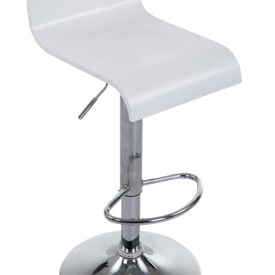 Bar stool Wood white 41x34x67 white Wood Chromed metal