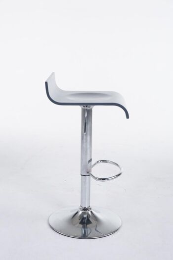 Tabouret de bar Wood Grey 41x34x67 Grey Wood Métal chromé 3