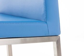 Tabouret de bar Ottawa similicuir bleu 54x44x105 similicuir bleu acier inoxydable 6