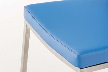 Tabouret de bar Ottawa similicuir bleu 54x44x105 similicuir bleu acier inoxydable 7