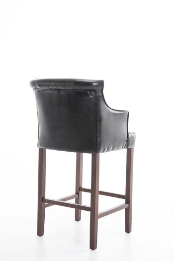 Tabouret de bar Lykso simili cuir noir antique-foncé 60x63x114 cuir artificiel noir Bois 3