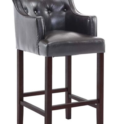 Tabouret de bar Lykso simili cuir marron marron 60x63x114 simili cuir marron Bois