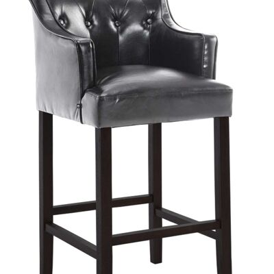Bar stool Lykso imitation leather black black 60x63x114 black imitation leather Wood