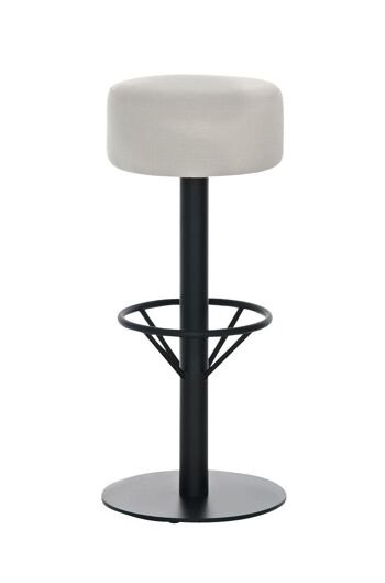 Tabouret de bar Pisa B85 tissu blanc 38x38x85 blanc Matière métal 1