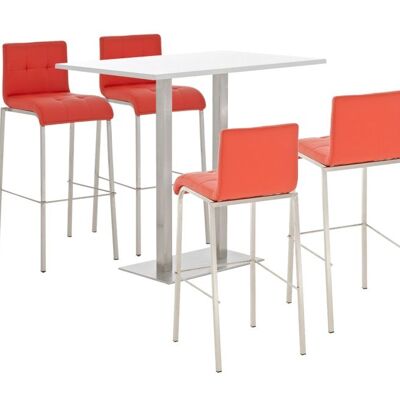 Stangenset Velosa, mattweiß rot 130x120x111 rot Material Edelstahl