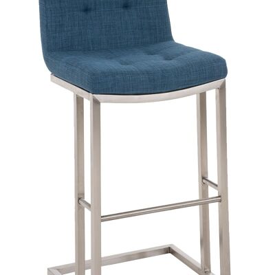 Barhocker Carlton E78 Stoff blau 45x44x104 blau Material Edelstahl