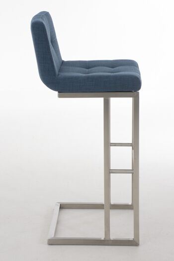 Tabouret de bar Carlton E78 tissu bleu 45x44x104 bleu Matière acier inoxydable 2