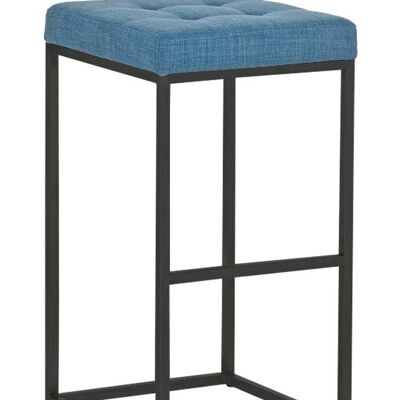 Barhocker Lugano B77 Stoff blau 45x41x77 blau Material Metall mattschwarz