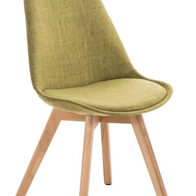 Visitor chair Borneo STOFF, natural light green 41x48x81 light green Material Wood