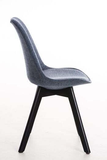 Chaise visiteur Borneo FABRIC, bleu noir 41x48x81 bleu Matière Bois 3