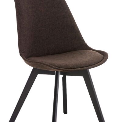 Visitor chair Borneo FABRIC, black brown 41x48x81 brown Material Wood